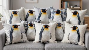 adorable cozy penguin pillow covers