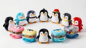 adorable functional penguin lunchboxes