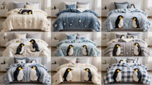 cozy adorable penguin duvet covers