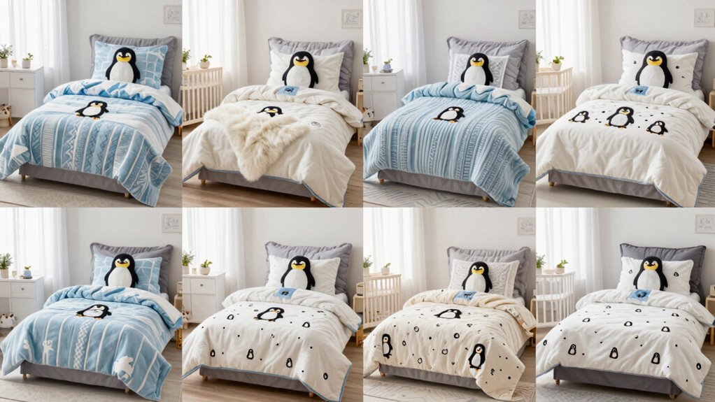 cozy adorable penguin full bedsets