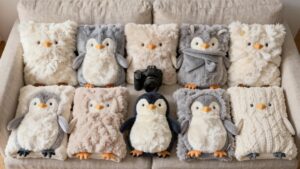 cozy adorable penguin throw blankets
