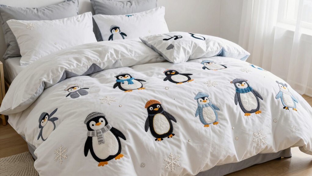 cozy penguin full comforter sets