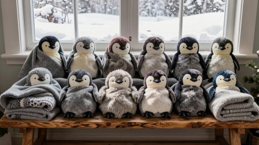 cozy penguin themed throw blankets