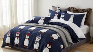 cozy penguin twin bedding