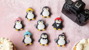 cute festive penguin toppers
