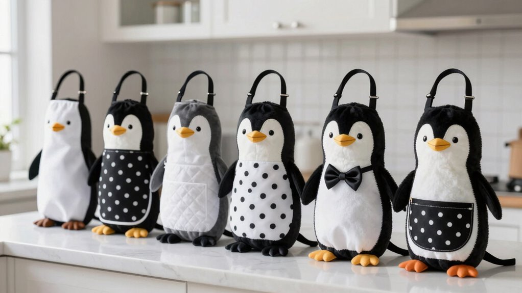 cute functional penguin aprons