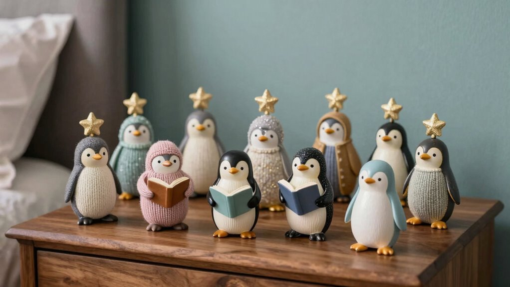 penguin themed bedroom tabletop decorations