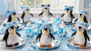 penguin themed kids party sets