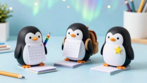 penguin themed kids planners 2026