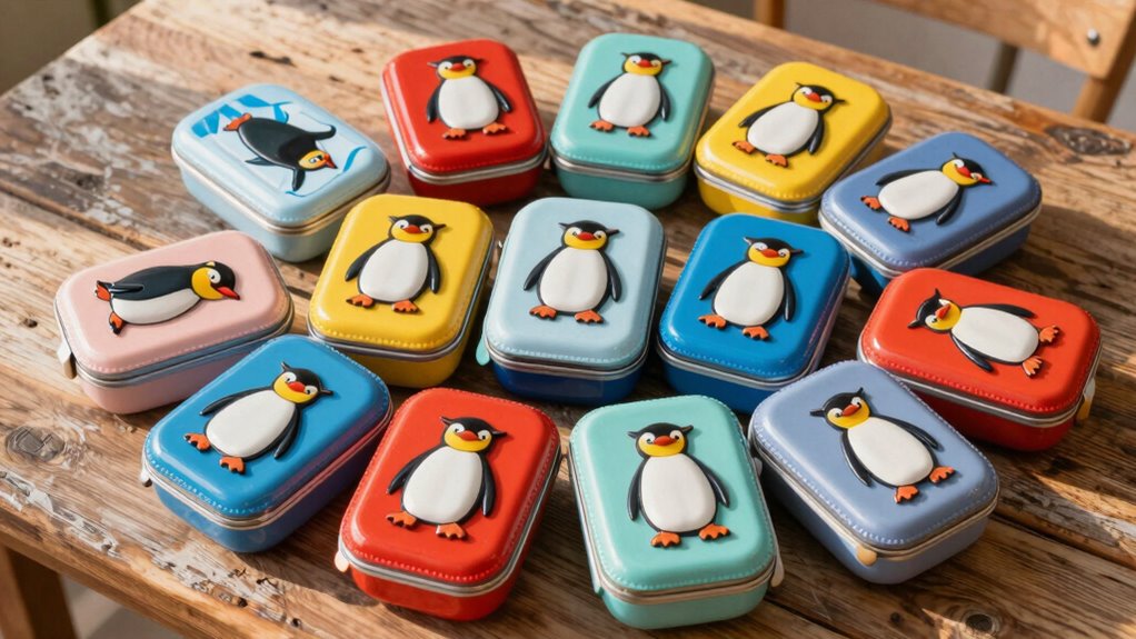 penguin themed school lunchboxes