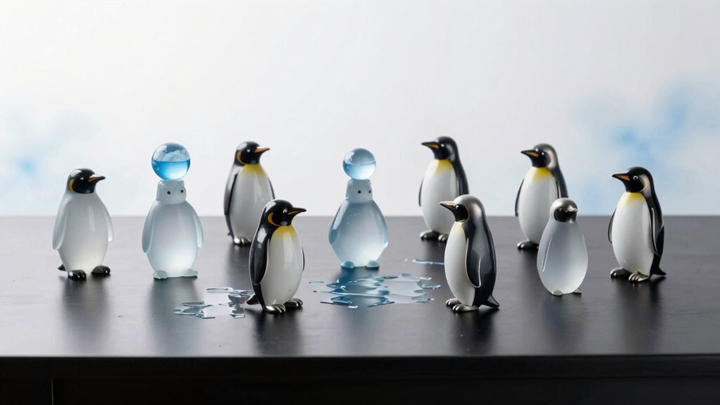 twelve penguin desk ornaments